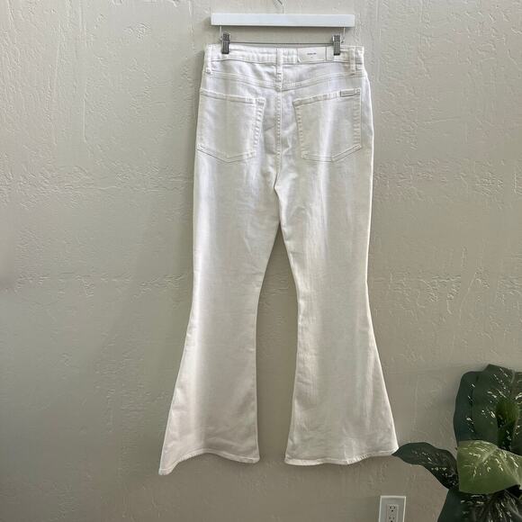 NEW $238 7 For All Mankind Mega Flare Jean in Clean White - Picture 6 of 7